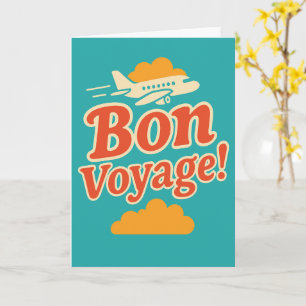 Tarjeta Deseos de viaje con estilo Avión retro Minimalista