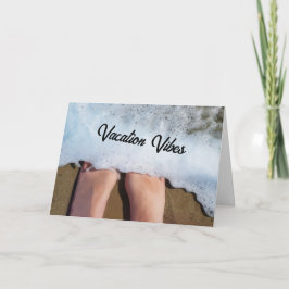 Tarjeta Deseos de viaje de vacaciones Vibes Playa Vacacion