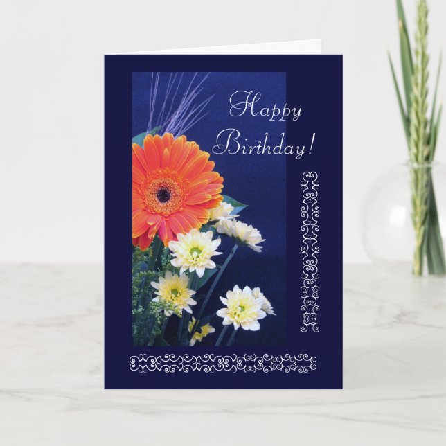 Tarjeta Deseos del cumpleaños: amor y felicidad (Anverso)