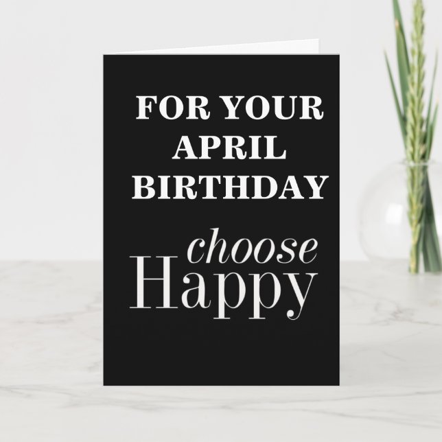 TARJETA **DESEOS DEL CUMPLEAÑOS DE ABRIL** DICEN QUE ELIGI (Anverso)