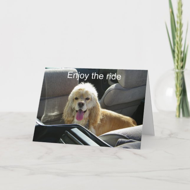 TARJETA DESEOS DEL CUMPLEAÑOS DE COCKER SPANIEL (Anverso)