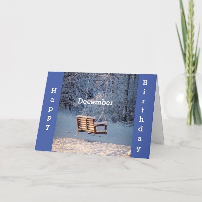TARJETA **DESEOS DEL CUMPLEAÑOS DE DICIEMBRE** BELLO INVIE (Anverso)