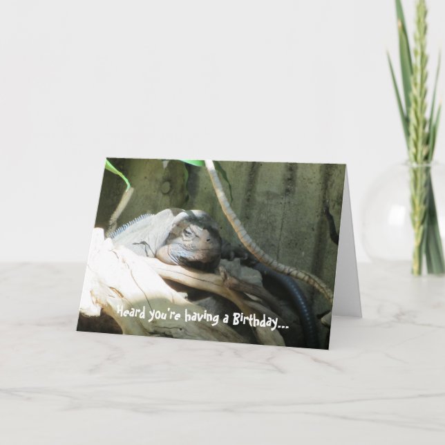 Tarjeta Deseos del cumpleaños de Iquana (Anverso)