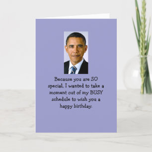 Tarjeta Deseos del cumpleaños de Obama