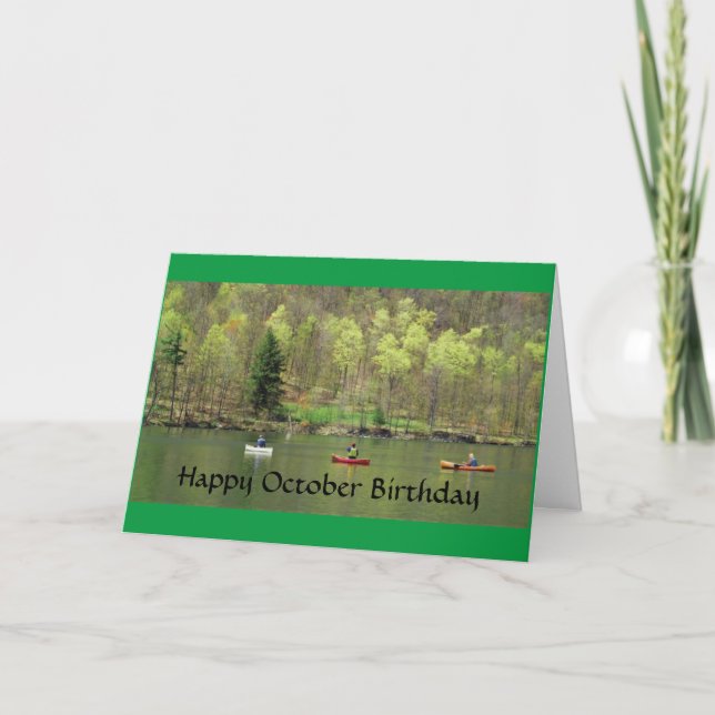 TARJETA **DESEOS DEL CUMPLEAÑOS DE OCTUBRE** HERMOSO COMO  (Anverso)