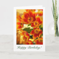 deseos del cumpleaños del tulipán del resplandor
