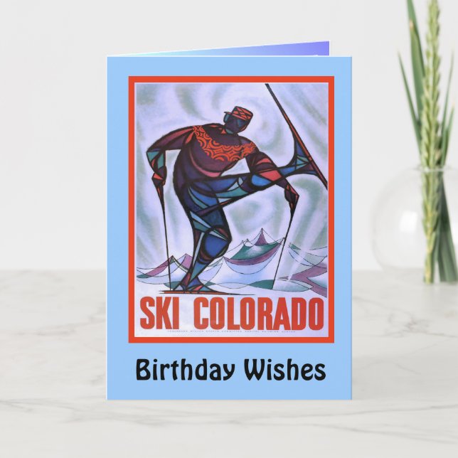 Tarjeta Deseos del cumpleaños, GSki Colorado (Anverso)