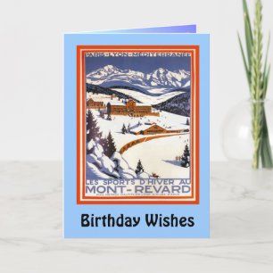 Tarjeta Deseos del cumpleaños, Mont Revard, Francia