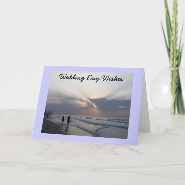 Tarjeta Deseos del Día de la Boda (Anverso)