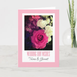 Tarjeta Deseos del día de la boda personalizada a la carta