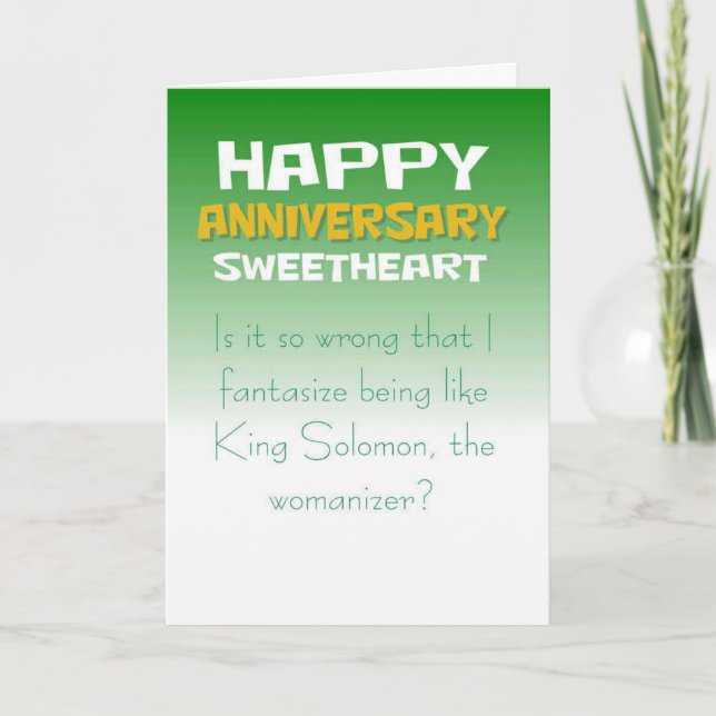 Tarjeta Deseos divertidos de cumpleaños de la esposa (Anverso)