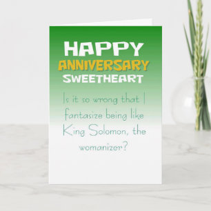 Tarjeta Deseos divertidos de cumpleaños de la esposa