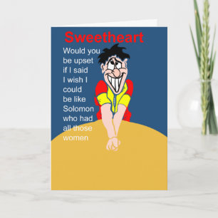 Tarjeta Deseos divertidos de cumpleaños de la esposa