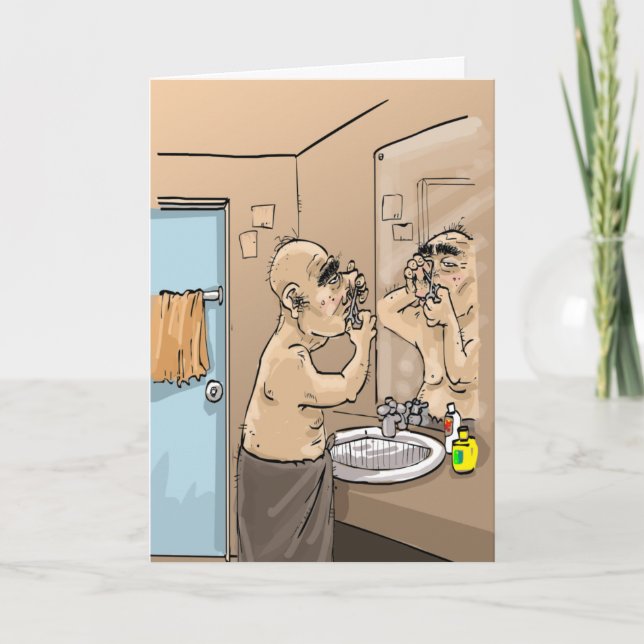 Tarjeta Deseos divertidos del cumpleaños - situación (Anverso)