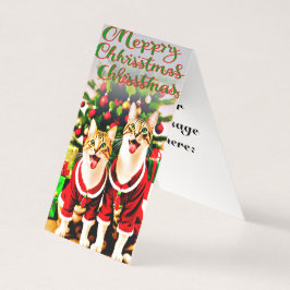 Tarjeta Deseos festivos para la hermana del gato amante de