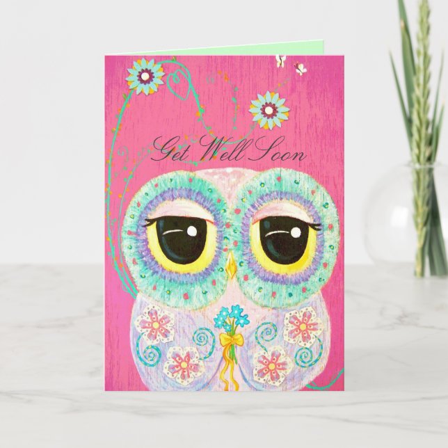 Tarjeta Deseos Florales - Ponte bien (Anverso)