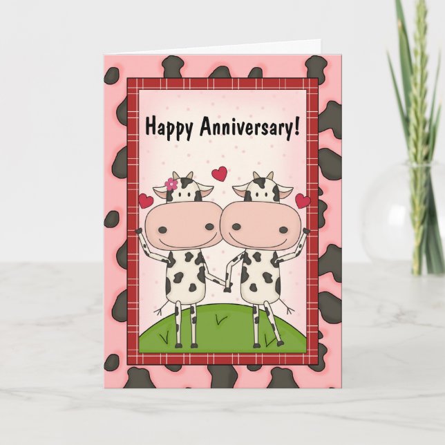 Tarjeta Deseos lindos de aniversario de bodas (Anverso)