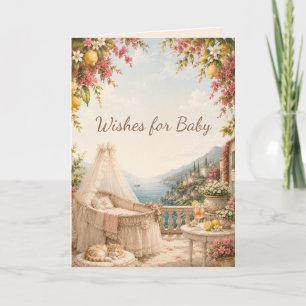 Tarjeta Deseos para bebé en la Costa Amalfi Costa Medite