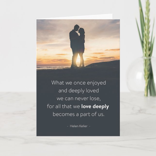 Tarjeta Deseos "profundamente amados" de la condolencia de (Anverso)