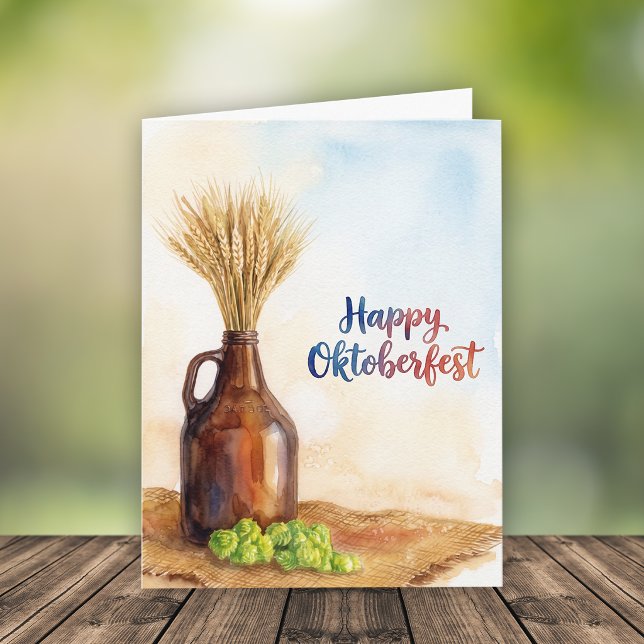 Tarjeta Deseos Rústicos de Oktoberfest (Subido por el creador)