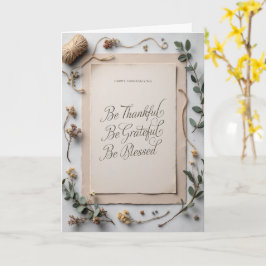 Tarjeta Deseos sinceros de Acción de Gracias