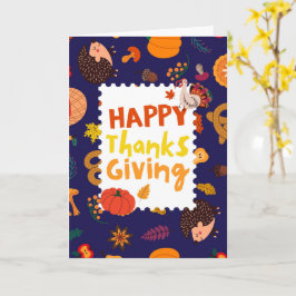 Tarjeta Deseos sinceros de Acción de Gracias