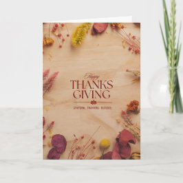 Tarjeta Deseos sinceros de Acción de Gracias