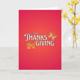 Tarjeta Deseos sinceros de Acción de Gracias