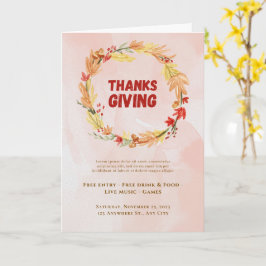 Tarjeta Deseos sinceros de Acción de Gracias