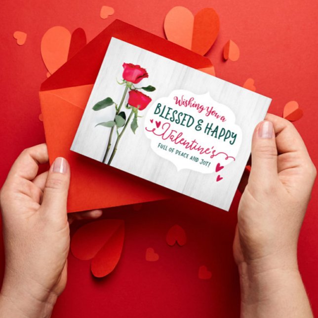 Tarjeta Deseos y bendiciones de San Valentín para ti. Tarj (Subido por el creador)