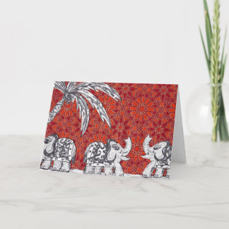 Tarjeta Desfile 3 del elefante