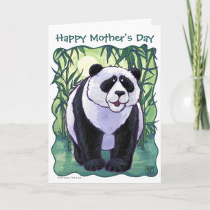 Tarjeta Desfile Animal Panda Oír Feliz Día de la Madre