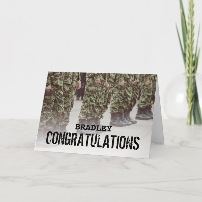 Tarjeta Desfile de Egreso | Soldado Militar (Anverso)