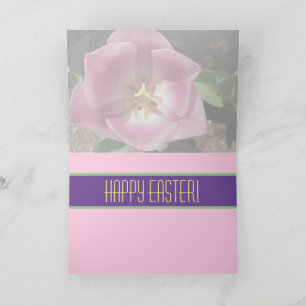 Tarjeta Desfile de primavera Tulipanes "Feliz Pascua"~tarj