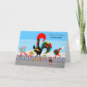Tarjeta Desfile de Regalos y Chucherías del Gallo Portugué