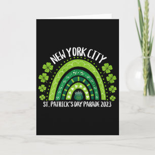 Tarjeta Desfile del Día de San Patricio en la Ciudad de Nu
