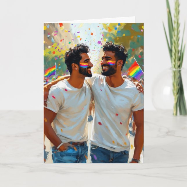 Tarjeta Desfile del Orgullo Abrazo (Anverso)