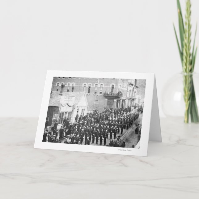 Tarjeta Desfile en Deadwood, fotografía de la calle del SD (Anverso)