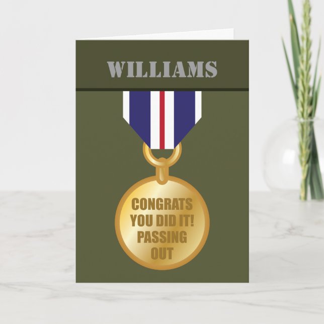 Tarjeta Desfile, medalla de felicitaciones del ejército br (Anverso)
