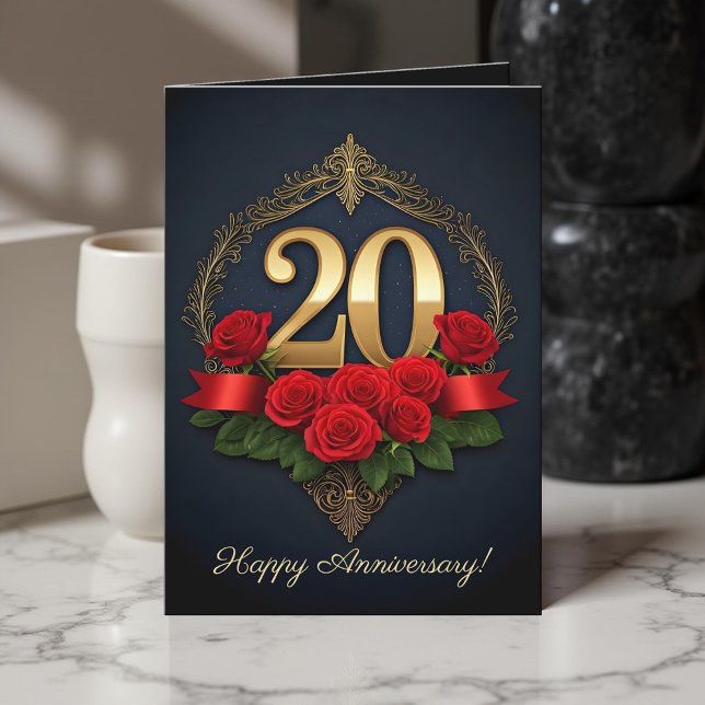 Tarjeta Desgarrador Aniversario del Oro 20 de las Rosas Ro (Subido por el creador)