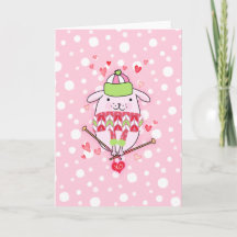 Tarjeta deshilvanada 5 x 7 del perro de Itty que