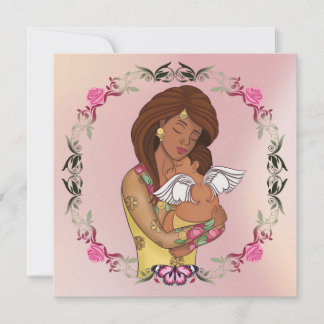 Tarjeta Desi mom holding her angel baby