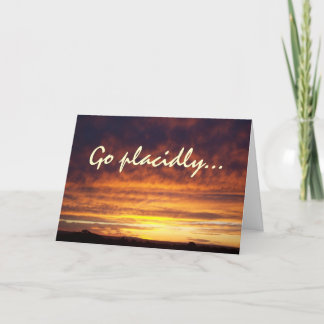 Tarjeta DESIDERÁTUMS de la puesta del sol