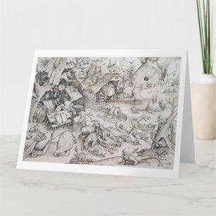 Tarjeta Desidia (Sloth), Pieter Bruegel