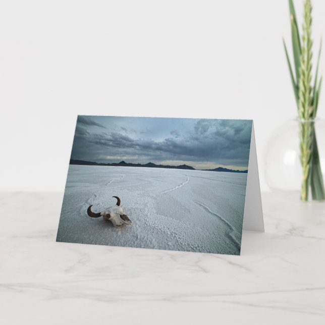 Tarjeta Desiertos | Bonneville Salt Flats Utah (Anverso)