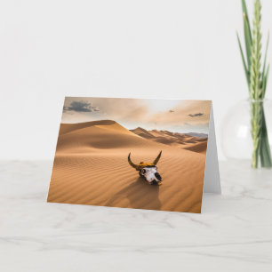Tarjeta Desiertos Dunas de arena rotas por cráneo de vac