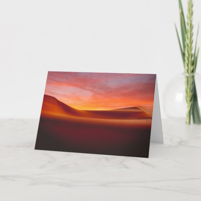 Tarjeta Desiertos | Paisaje del desierto en rollo (Anverso)