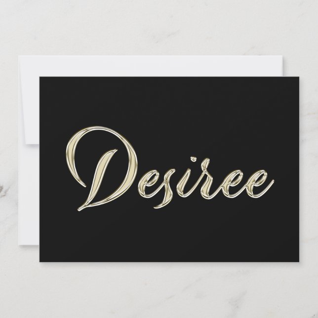 Tarjeta Desiree white gold Handwriting Karte (Anverso)