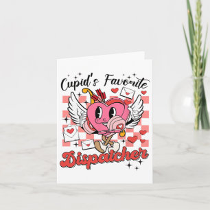 Tarjeta Despachador favorito de Cupids Retro San Valentín 