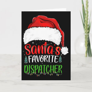 Tarjeta Despachador favorito de Santa divertido despacho d